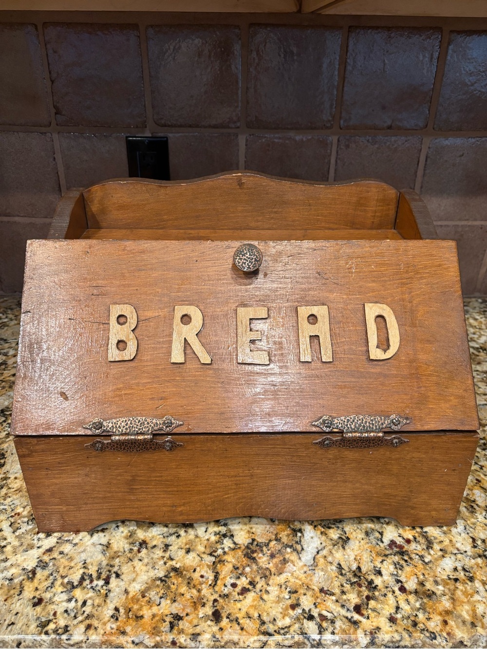 Vintage wood bread box